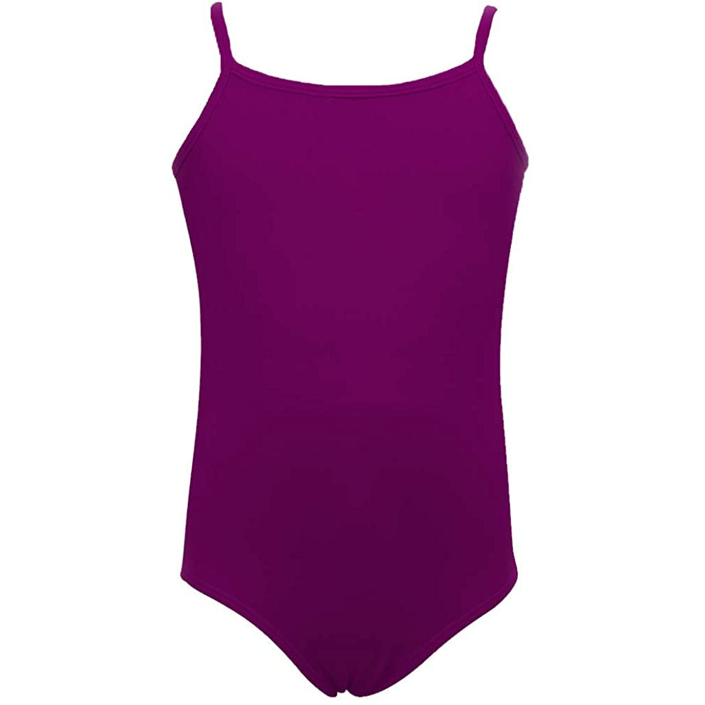 Dancina Cotton Camisole Leotard Camisole with Full Front Lining in Purple