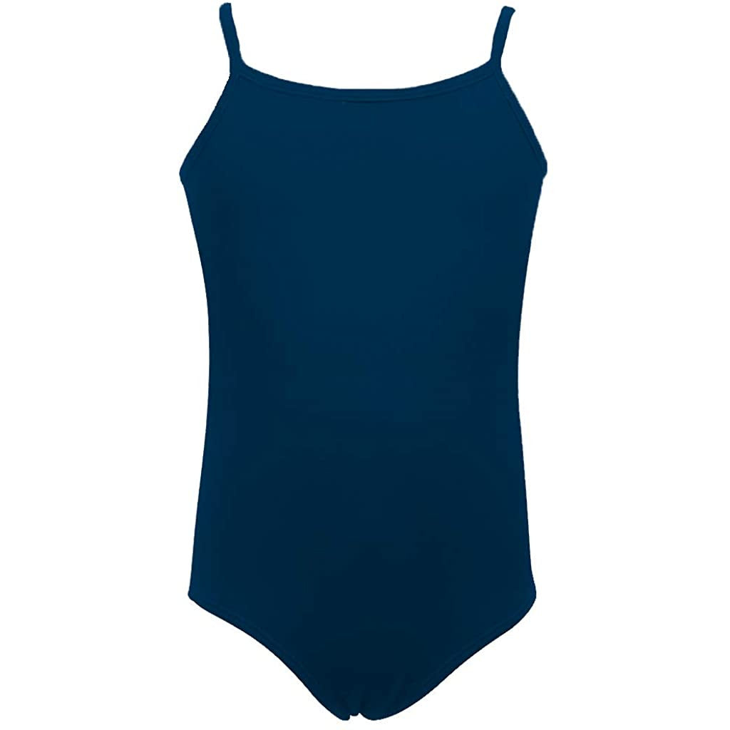 Dancina Cotton Camisole Leotard Camisole with Full Front Lining in Navy Blue