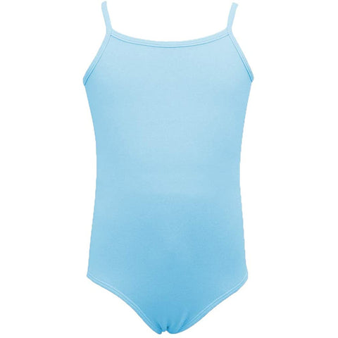 Dancina Cotton Camisole Leotard Camisole with Full Front Lining in Light Blue