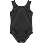 Dancina Leotard Tank Top Ballet Gymnastics Front Lined Comfy Cotton Ages 2-10 in Black