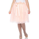 Adults & Girls A-line Knee Length Tutu Tulle Skirt - Regular and Plus Size in Peach