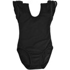 Dancina Girls Ballet Leotard with Flutter Sleeve and Full Front Lining in Black