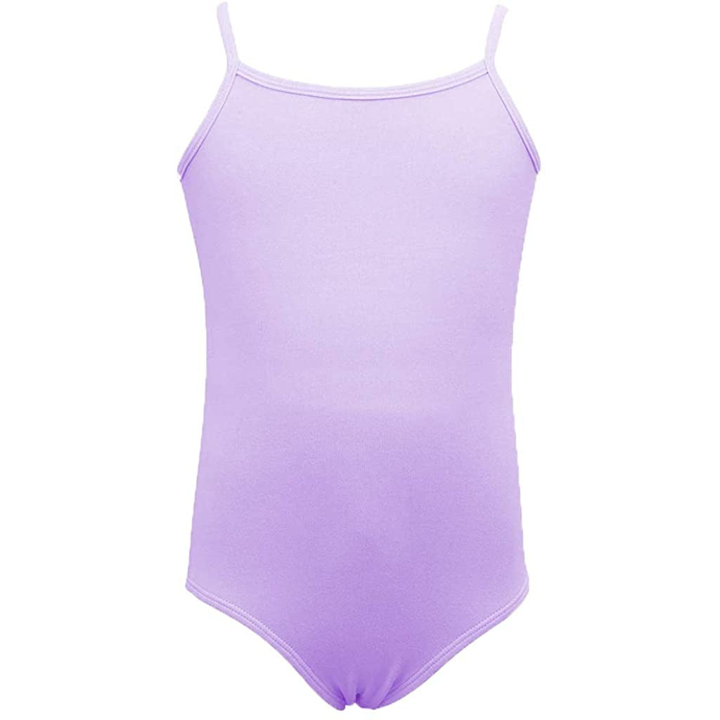 Dancina Cotton Camisole Leotard Camisole with Full Front Lining in Lavender
