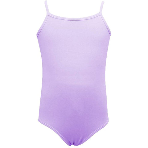 Dancina Cotton Camisole Leotard Camisole with Full Front Lining in Lavender
