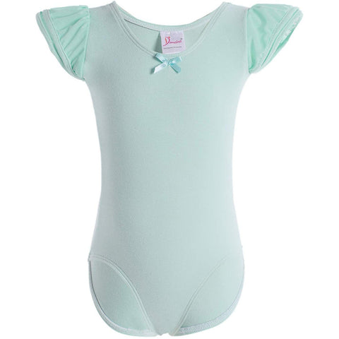Dancina Girls Ballet Leotard with Flutter Sleeve and Full Front Lining in Mint