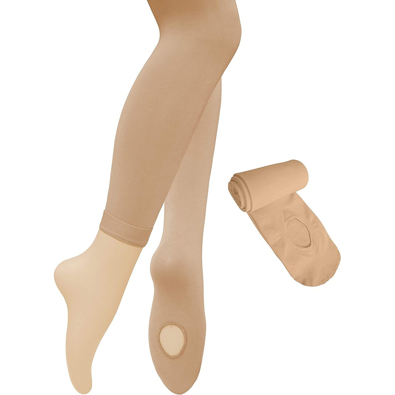 Dancina Girls' Ballet Pro Transition Tights in Suntan