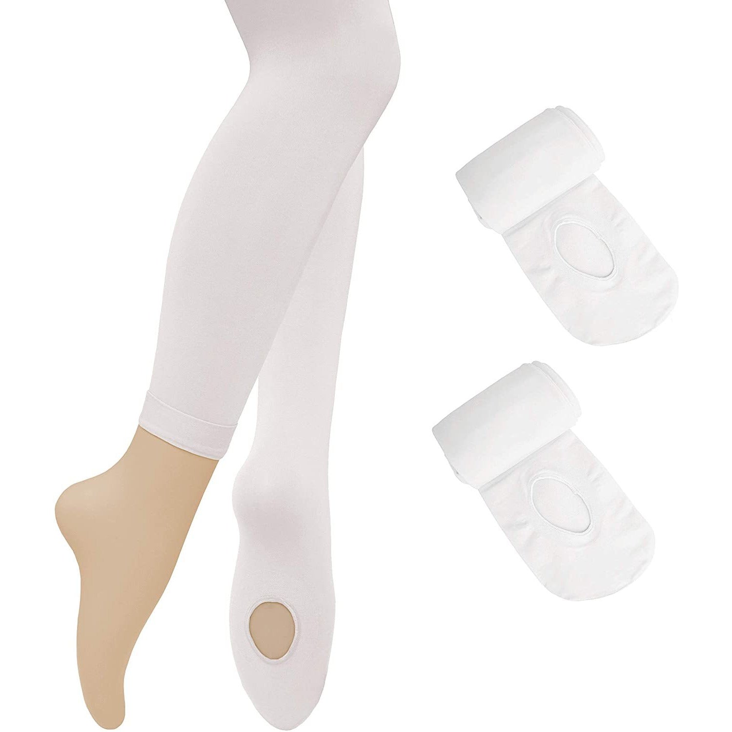 Dancina Girls' Ballet Pro Transition Tights in White