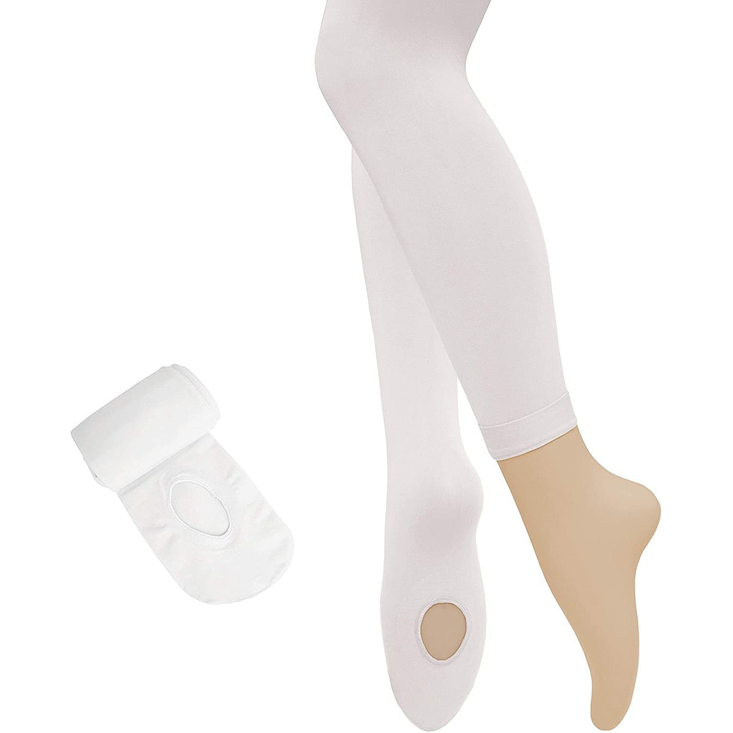 Dancina Girls' Ballet Pro Transition Tights in White