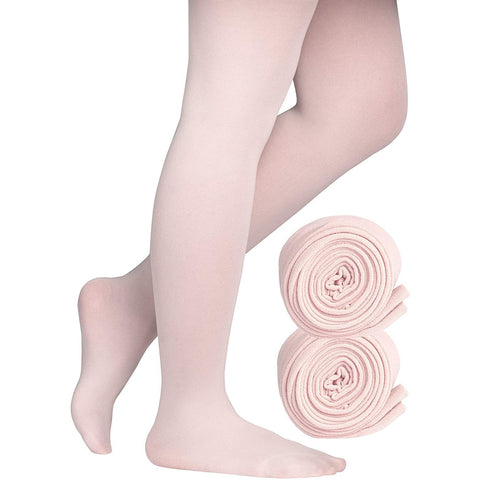 Dancina Girls' Students Footed Ballet Dance School Tights (Toddler/Little Girls/Big Girls) in Ballet Pink