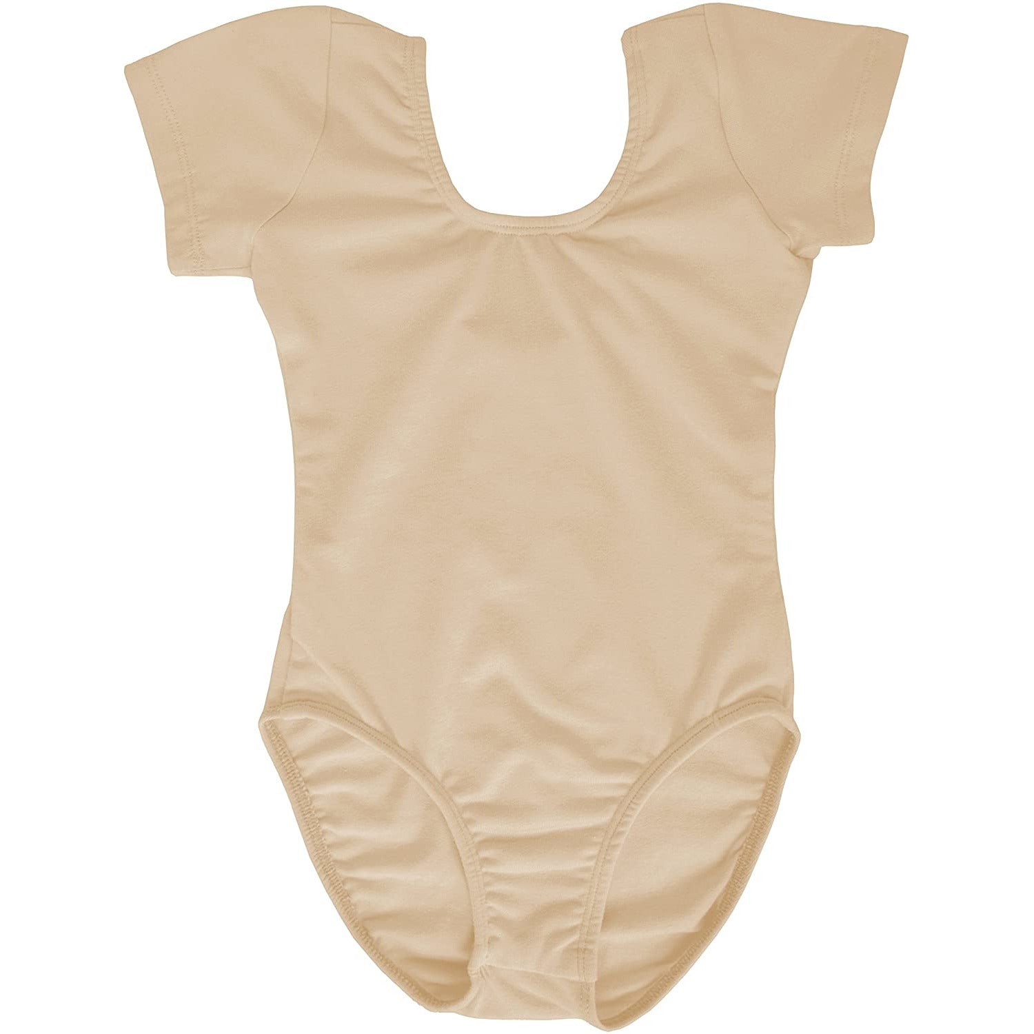 ancina Short Sleeve Leotard for Toddlers & Girls  in Beige