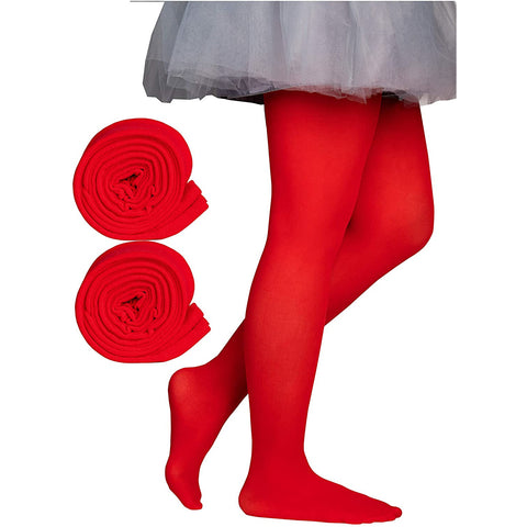 Dancina Toddler & Girls Microfiber Tights in Red