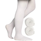 Dancina Girls' Students Footed Ballet Dance School Tights (Toddler/Little Girls/Big Girls) in White