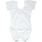 ancina Short Sleeve Leotard for Toddlers & Girls  in White