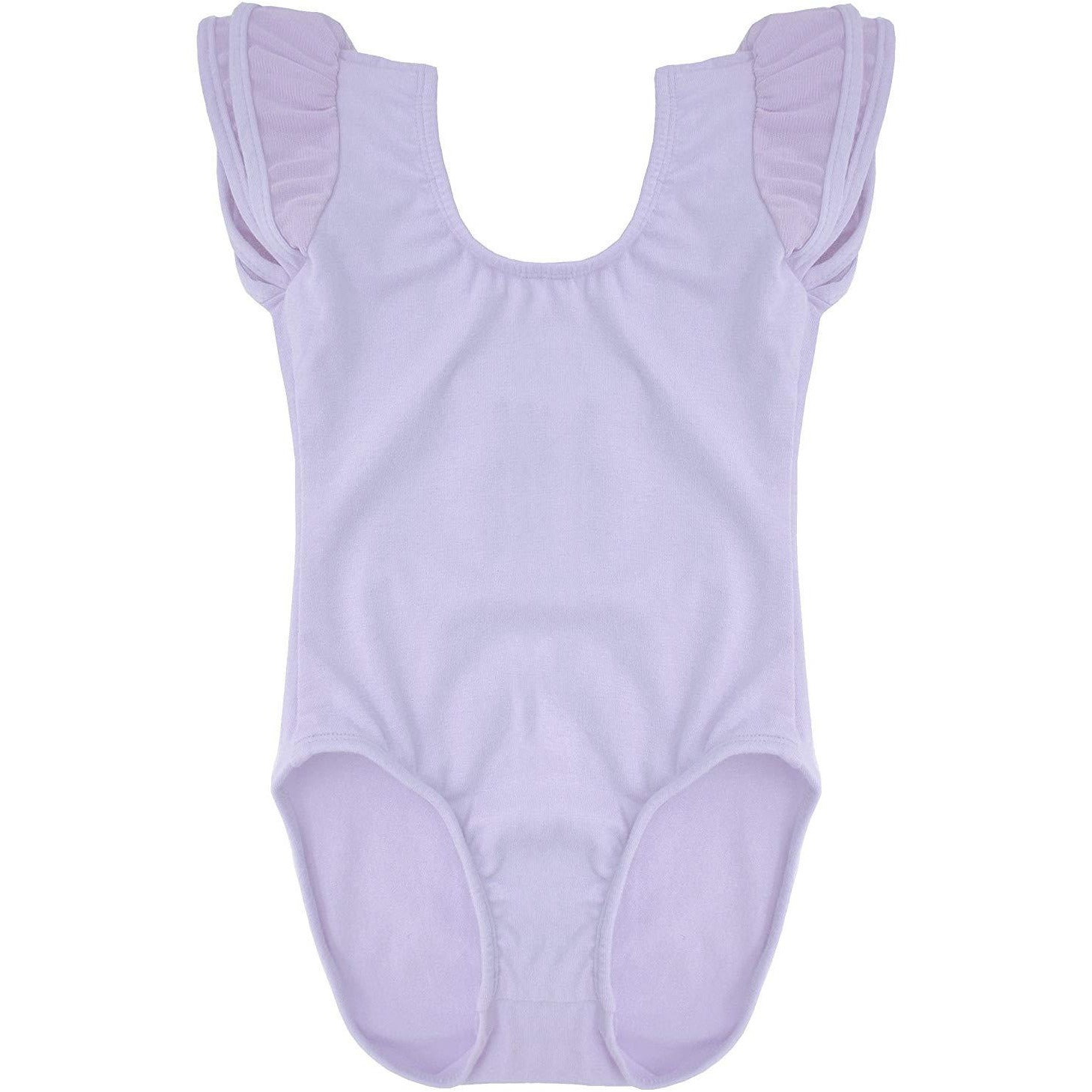 Dancina Girls Ballet Leotard with Flutter Sleeve and Full Front Lining in Lavender