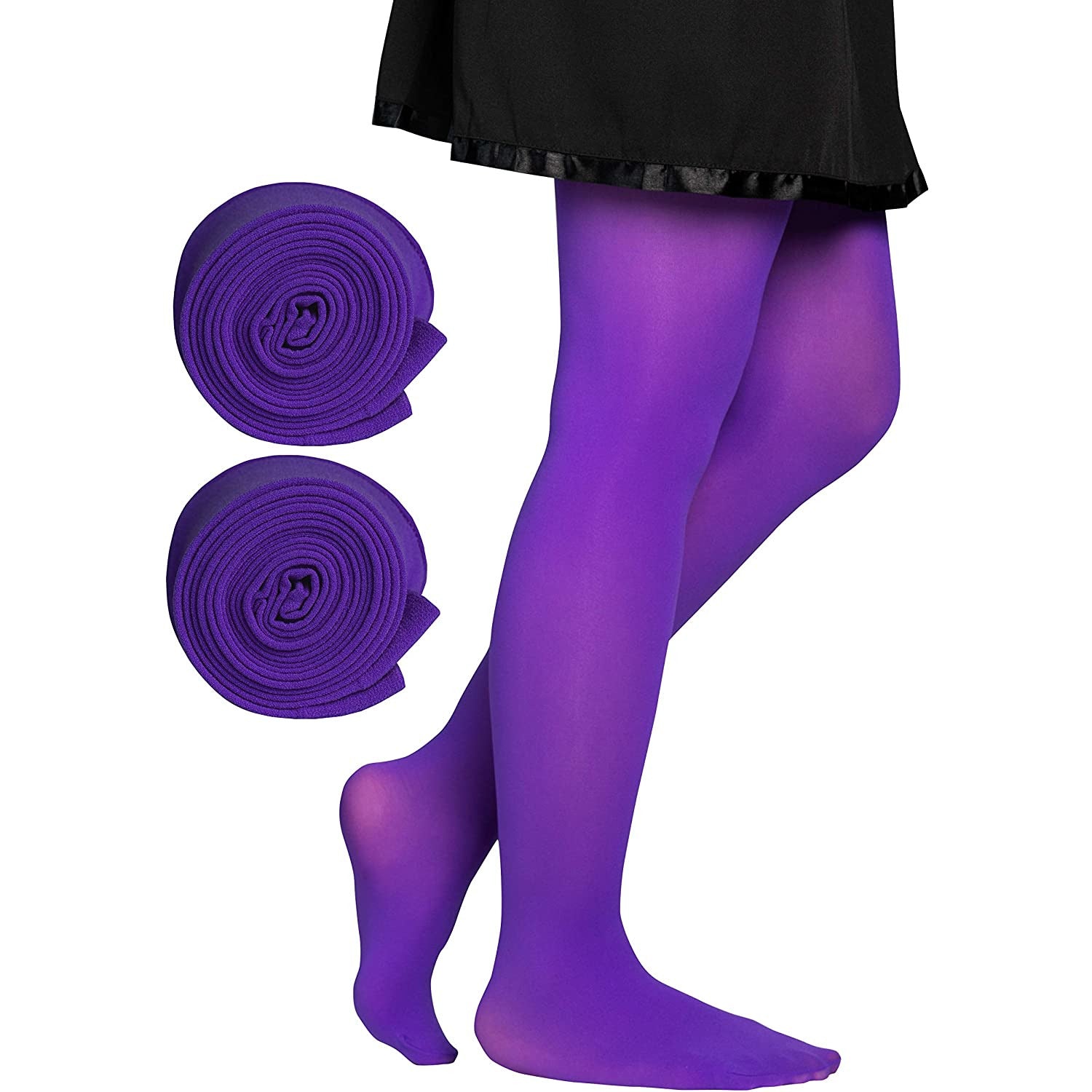 Dancina Toddler & Girls Microfiber Tights in Purple