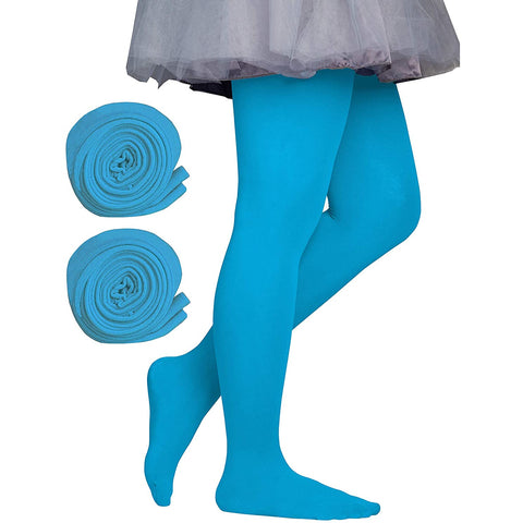 Dancina Toddler & Girls Microfiber Tights in Turquoise
