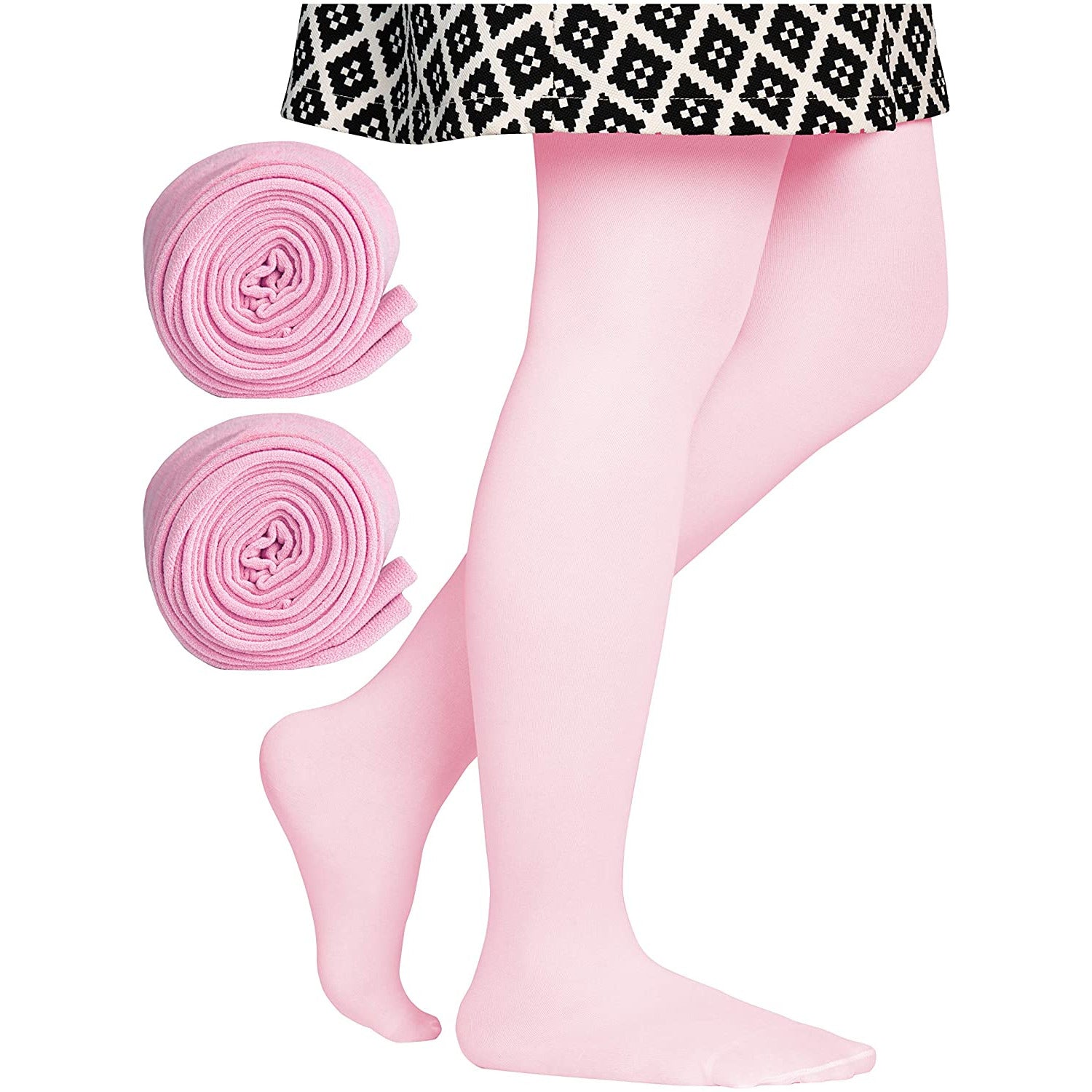 Dancina Toddler & Girls Microfiber Tights in Pink