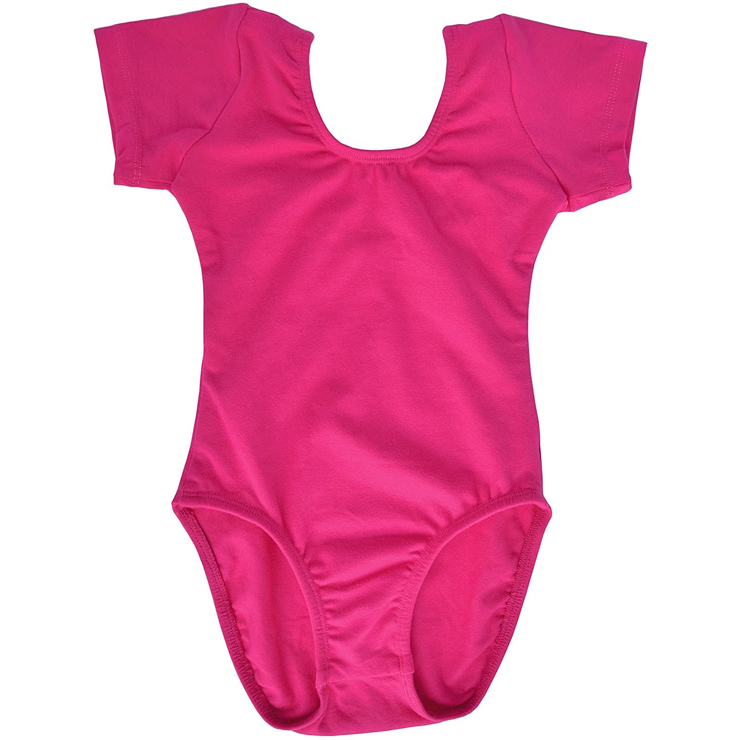 Dancina Short Sleeve Leotard for Toddlers & Girls in Hot Pink