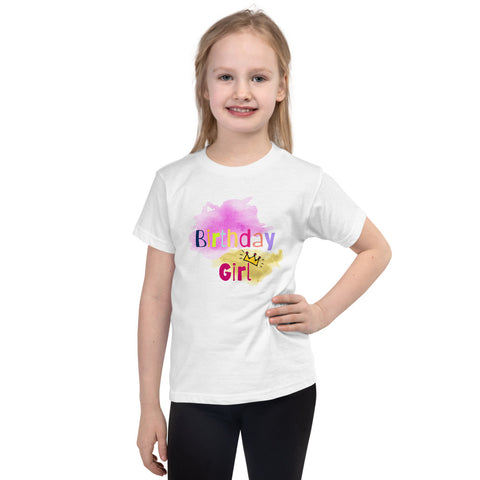 Dancina Short Sleeve Birthday T-Shirt "Birthday Girl" for Little Girls