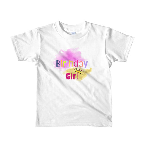 Dancina Short Sleeve Birthday T-Shirt "Birthday Girl" for Little Girls