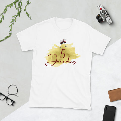 Dancina Women's Short-Sleeve 50th Birthday T-Shirt "5 Decades"