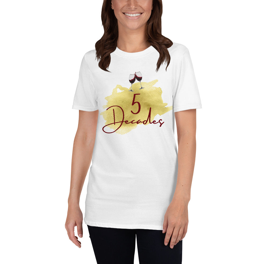 Dancina Women's Short-Sleeve 50th Birthday T-Shirt "5 Decades"