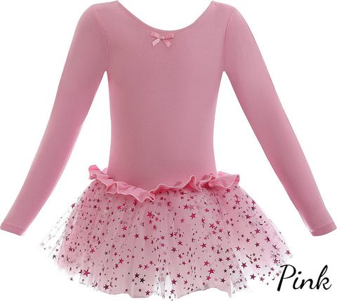 Dancina Sparkle Tutu Ballet Dress for Girls and Toddlers (Long Sleeve)